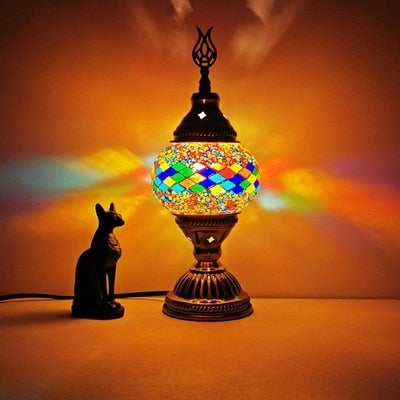 Glass Romantic Mosaic Table Lamp