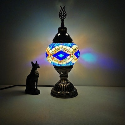 Glass Romantic Mosaic Table Lamp