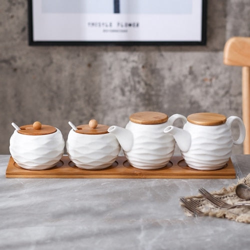 Ceramic Condiment Storage Jar Household