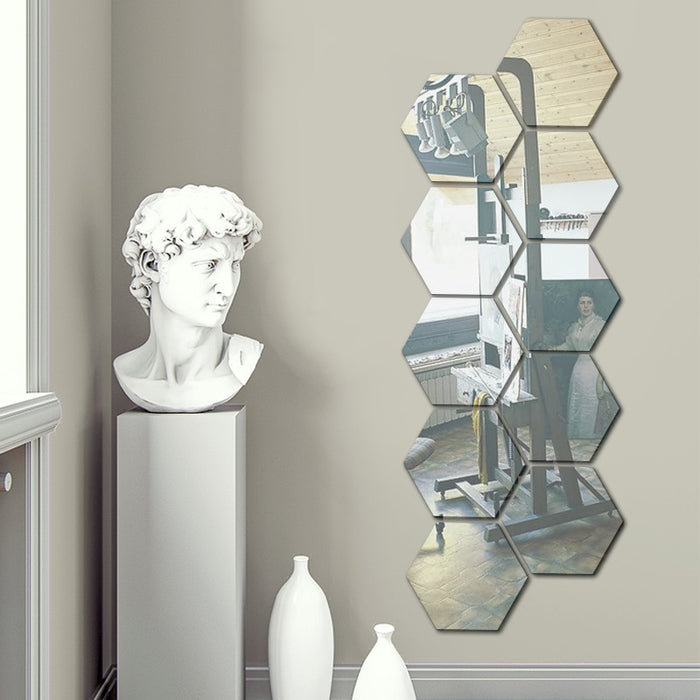 Reflective Hexagon Shape Mirror