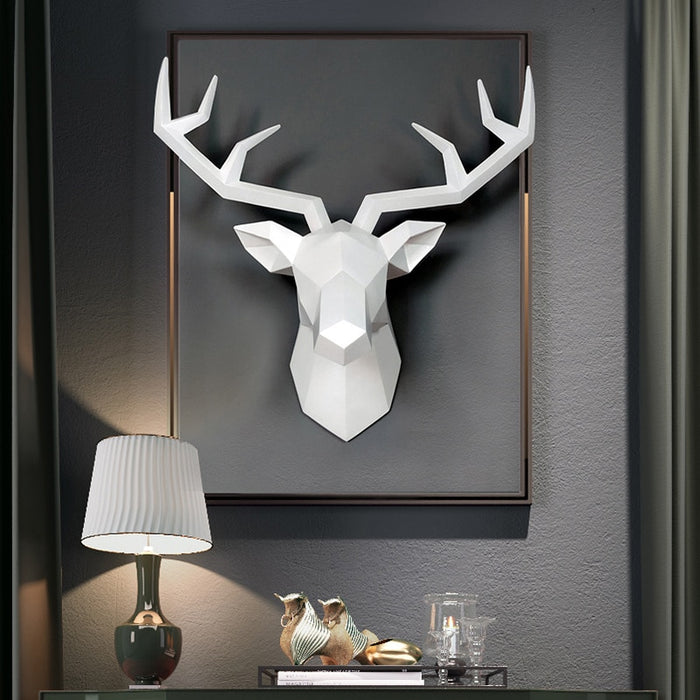 3D Deer Head Statue