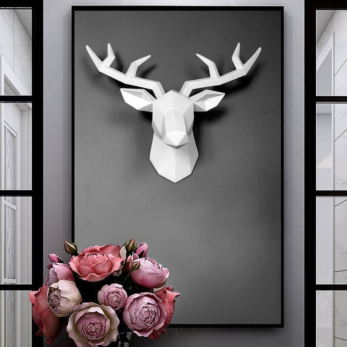 3D Deer Head Statue