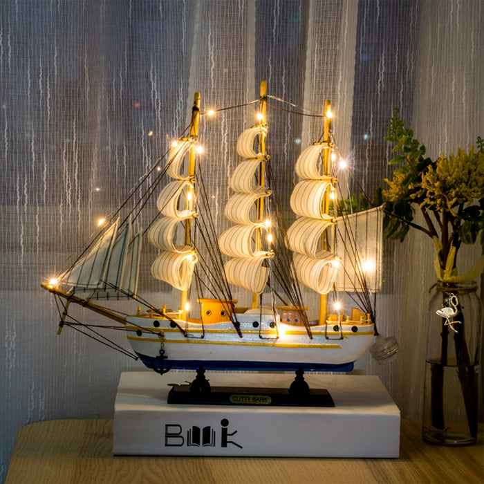 Wooden Sailboat Model