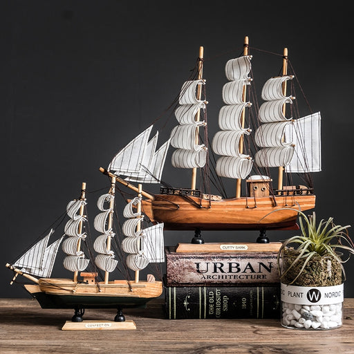 Wooden Sailboat Model