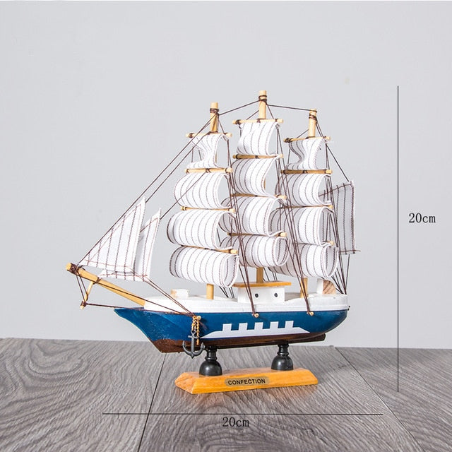 Wooden Sailboat Model